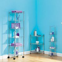 Chrome plated 6 Tier storage trolley on castors. S