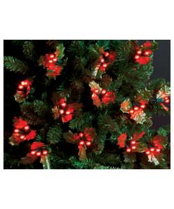 Unbranded 60 Static Holly and Berry Lights