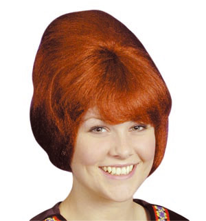 Unbranded 60s Beehive wig, auburn