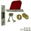 Unbranded 63mm 5-Lever Deadlock With Nickel Plated Plates,