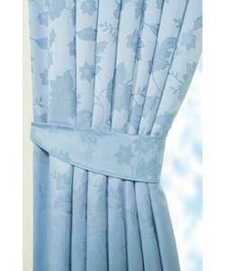 66 x 90in Pair of Cassandra Jacquard Curtains - Blue