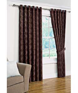 66 x 90in Pair of Garda Ring Top Curtains - Chocolate