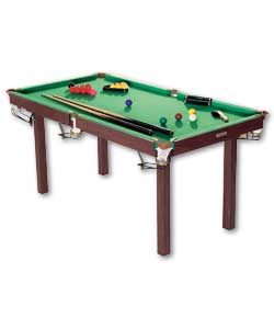 Traditional style snooker table with quick response cushions and playing surface, ball runners on