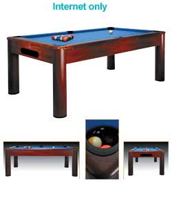 The 6FT Pool Table with a fully covered bed and cushions central ball return folding leg system for