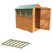 Unbranded 6x4 Apex shiplap shed with base