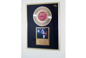 7 Inch Gold Disc and Photo Presentation