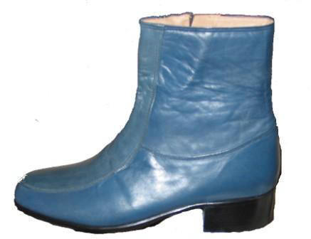 70s Style Blue Boots Blue