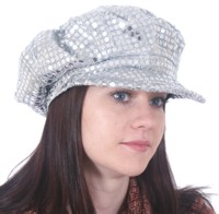 70s Style Sequin Hat - Gold