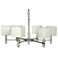 Contemporary and elegant hanging ceiling light in a polished chrome finish with exquisite 30 lead cr
