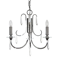 Modernistic and stylish solid cast brass hanging pendant fitting in a polished chrome finish with cr
