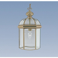 Antique brass pendant fitting in the shape of a lantern. Height - 30cm Diameter - 18cmBulb type - SE