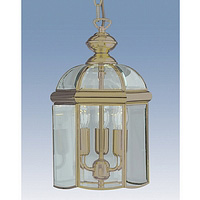 Antique brass pendant fitting in the shape of a lantern. Height - 37cm Diameter - 22cmBulb type - SE