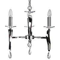 Unbranded 719 3CH - 3 Light Chrome and Crystal Hanging Light