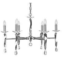 Unbranded 719 6CH - 6 Light Chrome and Crystal Hanging Light