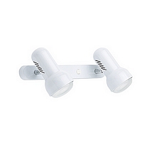 Adjustable white spot light with rocker switches. Length - 37cm Projection - 18cmBulb type - ES R80 