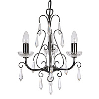 Unbranded 780 3MB - 3 Light Black Chrome Hanging Light