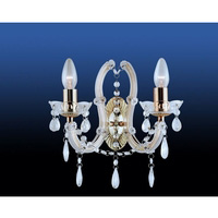 Elegant wall fitting designed and manufactured in the distinctive Marie Therese style delicately tri
