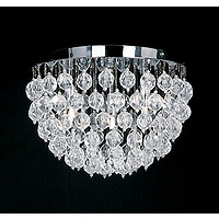Unique semi-flush fitting with a polished chrome base and effective acrylic spheres. Height - 22.5cm