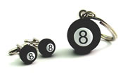 8 Ball Keychain and Cufflinks Set