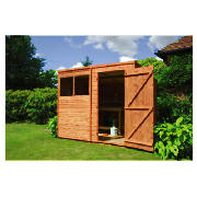 Unbranded 8 x 6 Shiplap Pent Shed and Shed Base