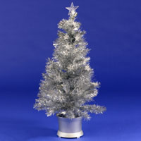 80cm Silver Fibre Optic Tree