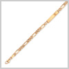 9 Carat Gold Figaro ID Bracelet
