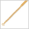 9 Carat Gold Hollow Curb ID Bracelet- 7.25 inch