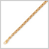 9 Carat Gold Hollow Oval Belcher Chain- 20 inch