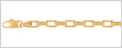 9 Carat Gold Hollow paper Chain- 20 inch