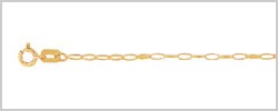 9 Carat Gold Oval Belcher Chain- 20 inch