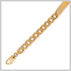 9 Carat Gold Premium Curb ID Bracelet- 8.25 inch