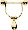 9 Carat Gold Teardrop Nipple Barbell Add On