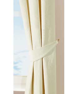 90 x 90in Pair of Corduroy Ring Top Curtains - Cream