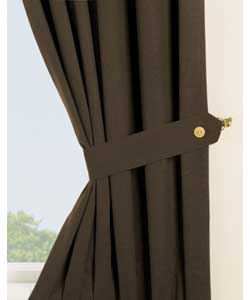90 x 90in Pair of Lima Tab Top Curtains - Chocolate