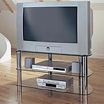 900mm Glass / Chrome TV Stand