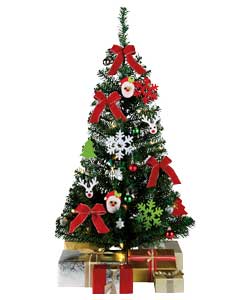 Unbranded 90cm/3ft Green Tree with Kids Decorations