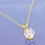 This sparkly 50pt diamond drops beautifully from a delicate 18 prince of wales chain. Also
