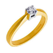 Unbranded 9Ct 1/4 carat diamond ring U