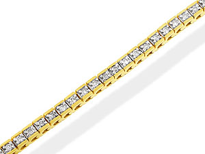 Unbranded 9ct-Gold-1-Carat-Diamond-Tennis-Bracelet-049756