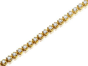 Unbranded 9ct-Gold-2-Carat-Diamond-Tennis-Bracelet-049760