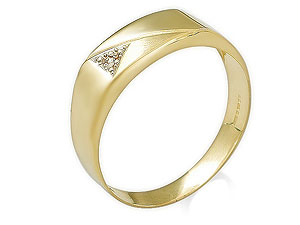 Unbranded 9ct-Gold-and-Diamond-Signet-Ring-183919