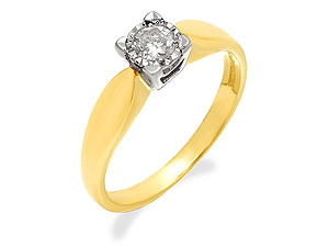 Unbranded 9ct-Gold-And-Diamond-Single-Stone-Ring--15pts-045325