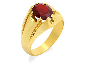 Unbranded 9ct-Gold-and-Garnet-Signet-Ring-183774