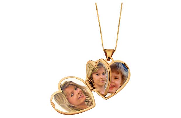 Unbranded 9ct Gold and Silver Engraved Mum Heart Locket