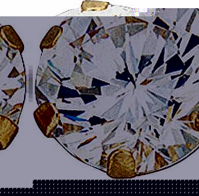 A stylish earring designed for the fashion conscious male 9ct yellow gold. Cubic zirconia set. Size 7mm. EAN: 2106270.