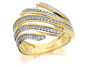 Unbranded 9ct-Gold-Diamond-Half-Eternity-Band-Ring--0.25ct-048078