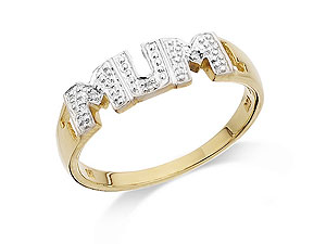 Unbranded 9ct-Gold-Diamond-Mum-Ring-182102