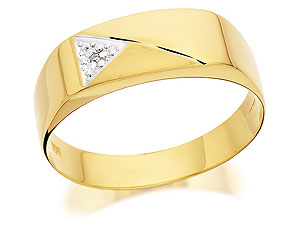 Unbranded 9ct-Gold-Diamond-Signet-Ring-183919