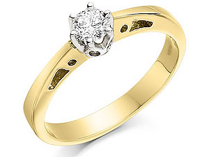 Unbranded 9ct-Gold-Diamond-Solitaire-Ring--0.25ct-045019