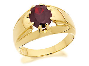 Unbranded 9ct-Gold-Garnet-Signet-Ring-183774